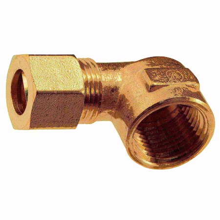 Midwest Fastener 3/8" OD x 3/8FIP Brass Compression Pipe Elbows 2PK 34473